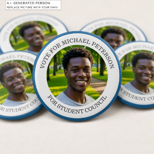 Badge Rond 5 Cm Ajoutez votre propre photo et titre de campagne él
