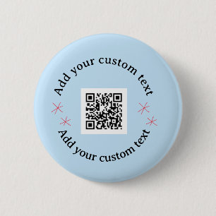 Badge Rond 5 Cm Ajoutez votre texte personnalisé code QR de l'entr