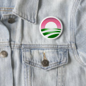 Badge Rond 5 Cm AKA pour le bouton d'Obama (En situation)
