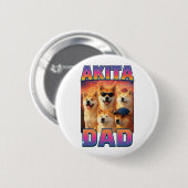 Badge Rond 5 Cm Akita (Devant & derrière)