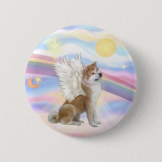 Badge Rond 5 Cm Akita Inu (Devant)