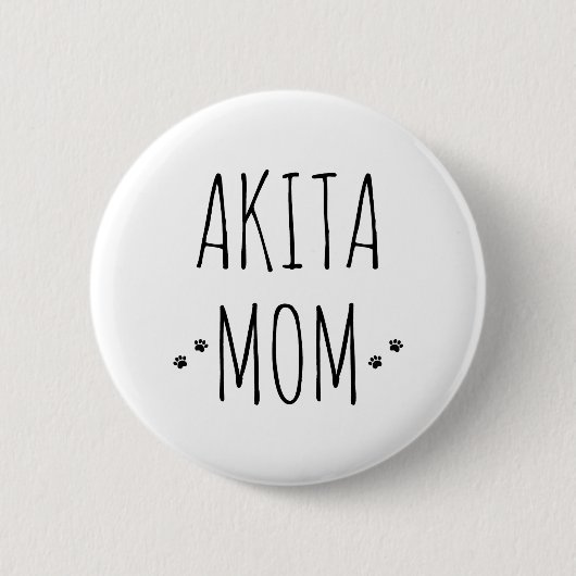 Badge Rond 5 Cm Akita Maman (Devant)