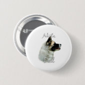 Badge Rond 5 Cm Akita Papa 2 (Devant & derrière)