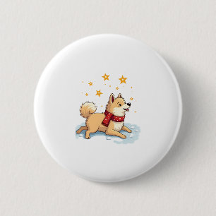 Badge Rond 5 Cm Akita Snowball Combat
