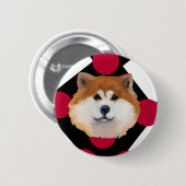 Badge Rond 5 Cm Akitas (Devant & derrière)