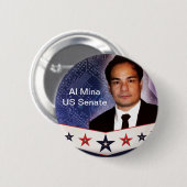 Badge Rond 5 Cm Al Mina US Senate Merchandises (Devant & derrière)