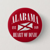 Badge Rond 5 Cm Alabama (Devant)