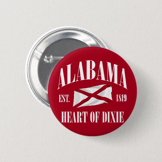 Badge Rond 5 Cm Alabama (Devant & derrière)