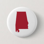 Badge Rond 5 Cm Alabama en rouge (Devant)