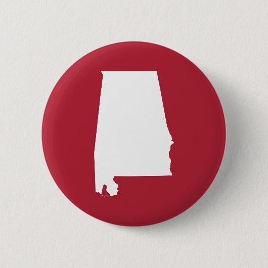 Badge Rond 5 Cm Alabama rouge et blanc (Devant)