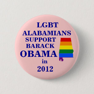 Badge Rond 5 Cm Alabamians de LGBT pour Obama 2012