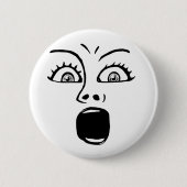 Badge Rond 5 Cm ALARMÉ ! - Blanc (Devant)