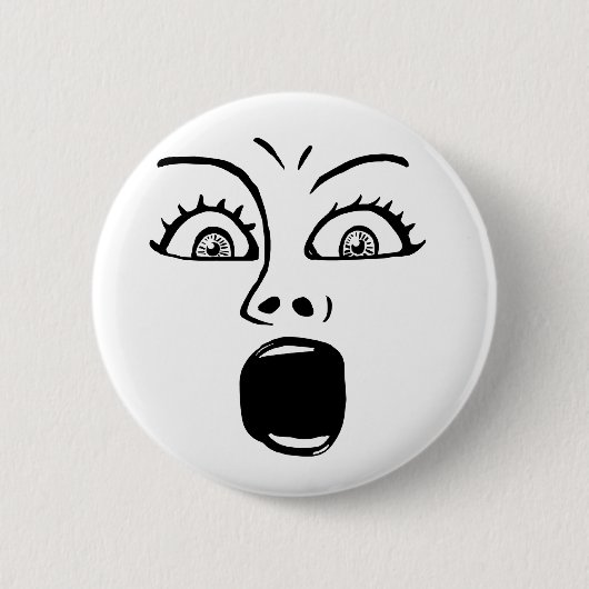 Badge Rond 5 Cm ALARMÉ ! - Blanc (Devant)