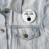 Badge Rond 5 Cm ALARMÉ ! - Blanc (En situation)