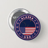 Badge Rond 5 Cm Alaska (Devant & derrière)
