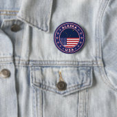 Badge Rond 5 Cm Alaska (En situation)