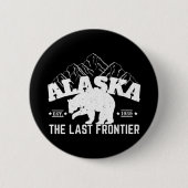 Badge Rond 5 Cm Alaska L'ours polaire Dernière frontière (Devant)