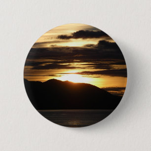 Badge Rond 5 Cm Alaskan Sunset III Belle photographie de l'Alaska