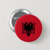 Badge Rond 5 Cm Albanie - Drapeau albanais (Devant & derrière)