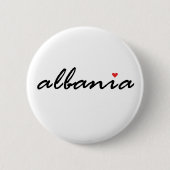 Badge Rond 5 Cm Albanie, j'aime Albanie (Devant)