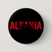 Badge Rond 5 Cm Albanie, j'aime Albanie (Devant)