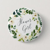 Badge Rond 5 Cm Albâtre Floral Fleur Fleur Fleur (Devant)