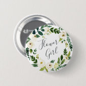 Badge Rond 5 Cm Albâtre Floral Fleur Fleur Fleur (Devant & derrière)