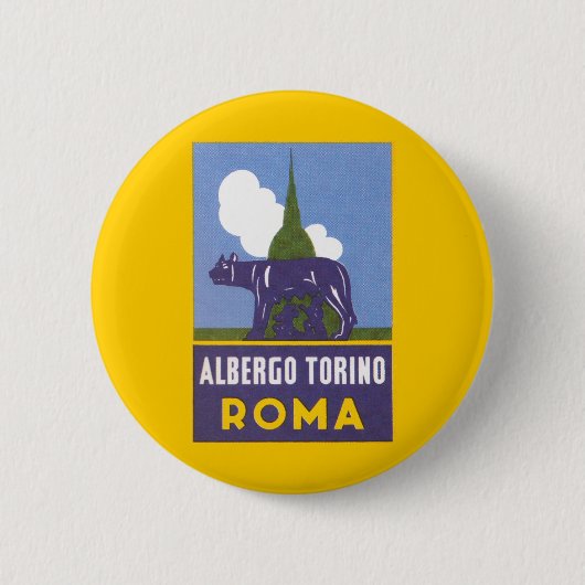 Badge Rond 5 Cm Albergo Torino (Devant)
