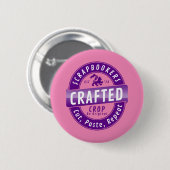 Badge Rond 5 Cm Album de découpage Cropper (Devant & derrière)
