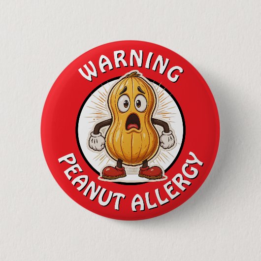 Badge Rond 5 Cm Alerte aux arachides  (Devant)