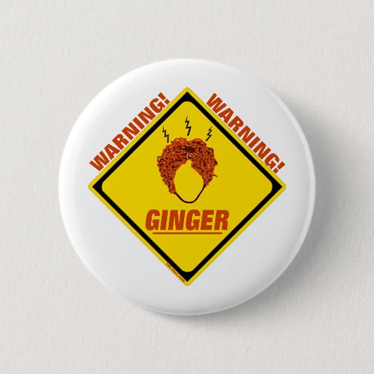 Badge Rond 5 Cm Alerte de gingembre ! (Devant)