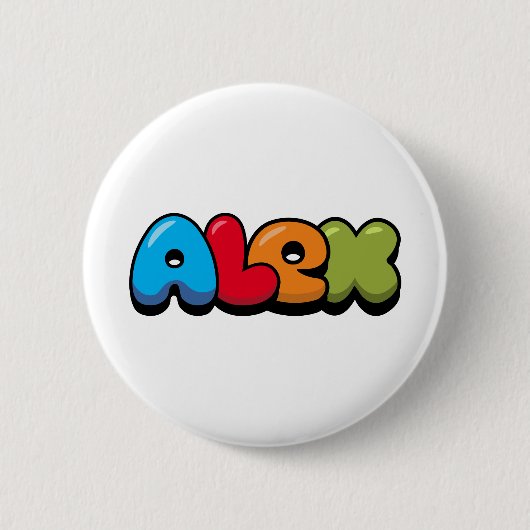 Badge Rond 5 Cm Alex (Devant)