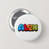 Badge Rond 5 Cm Alex (Devant & derrière)