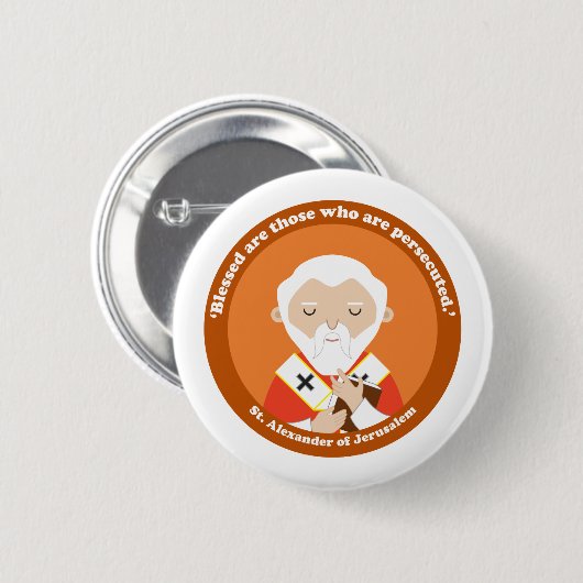 Badge Rond 5 Cm Alexandre de Jérusalem (Devant & derrière)