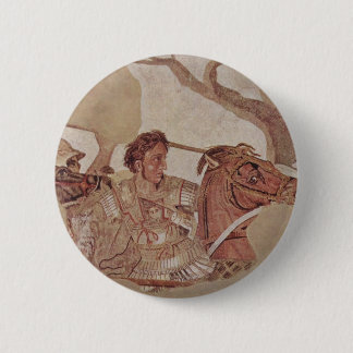 Badge Rond 5 Cm Alexandre le grand à la guerre