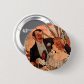 Badge Rond 5 Cm Alfons Mucha (Devant & derrière)