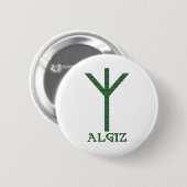 Badge Rond 5 Cm Algiz (Devant & derrière)