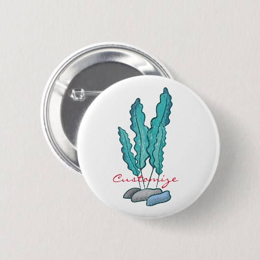 Badge Rond 5 Cm Algues bleues Thunder_Cove (Devant & derrière)