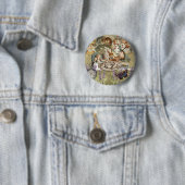 Badge Rond 5 Cm Alice Adventures in Wonderland Mad Tea Party (En situation)