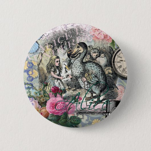 Badge Rond 5 Cm Alice au pays des merveilles Dodo Classic (Devant)
