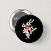 Badge Rond 5 Cm Alice Au Pays Des Merveilles Lapin De Pâques Lapin (Devant & derrière)