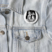 Badge Rond 5 Cm Alice avec la reine blanche (En situation)