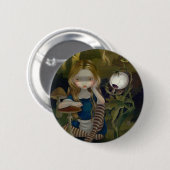 Badge Rond 5 Cm "Alice bouton dans de Bosch paysage" (Devant & derrière)