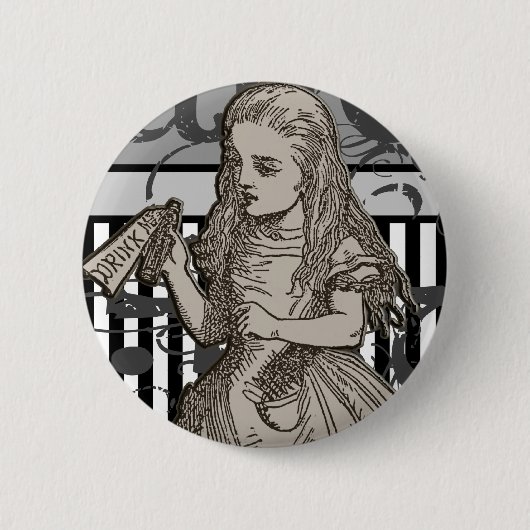 Badge Rond 5 Cm Alice dans la grunge du pays des merveilles (Devant)