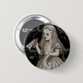 Badge Rond 5 Cm Alice dans la grunge du pays des merveilles (Devant & derrière)
