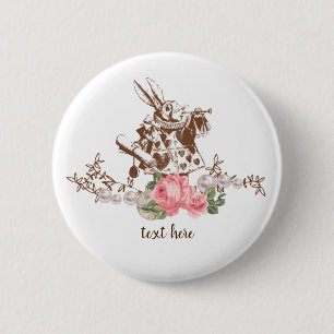 Badge Rond 5 Cm alice dans le Bouton du pays des merveilles