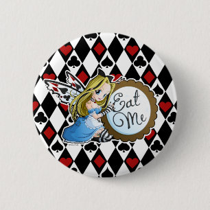 Badge Rond 5 Cm Alice Fairy-Eat Me Anime Button