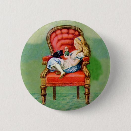 BADGE ROND 5 CM ALICE & SON CHAT, DINAH (Devant)