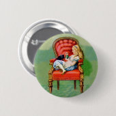 BADGE ROND 5 CM ALICE & SON CHAT, DINAH (Devant & derrière)