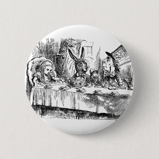 Badge Rond 5 Cm Alice vintage au thé fou de chapelier du pays des
